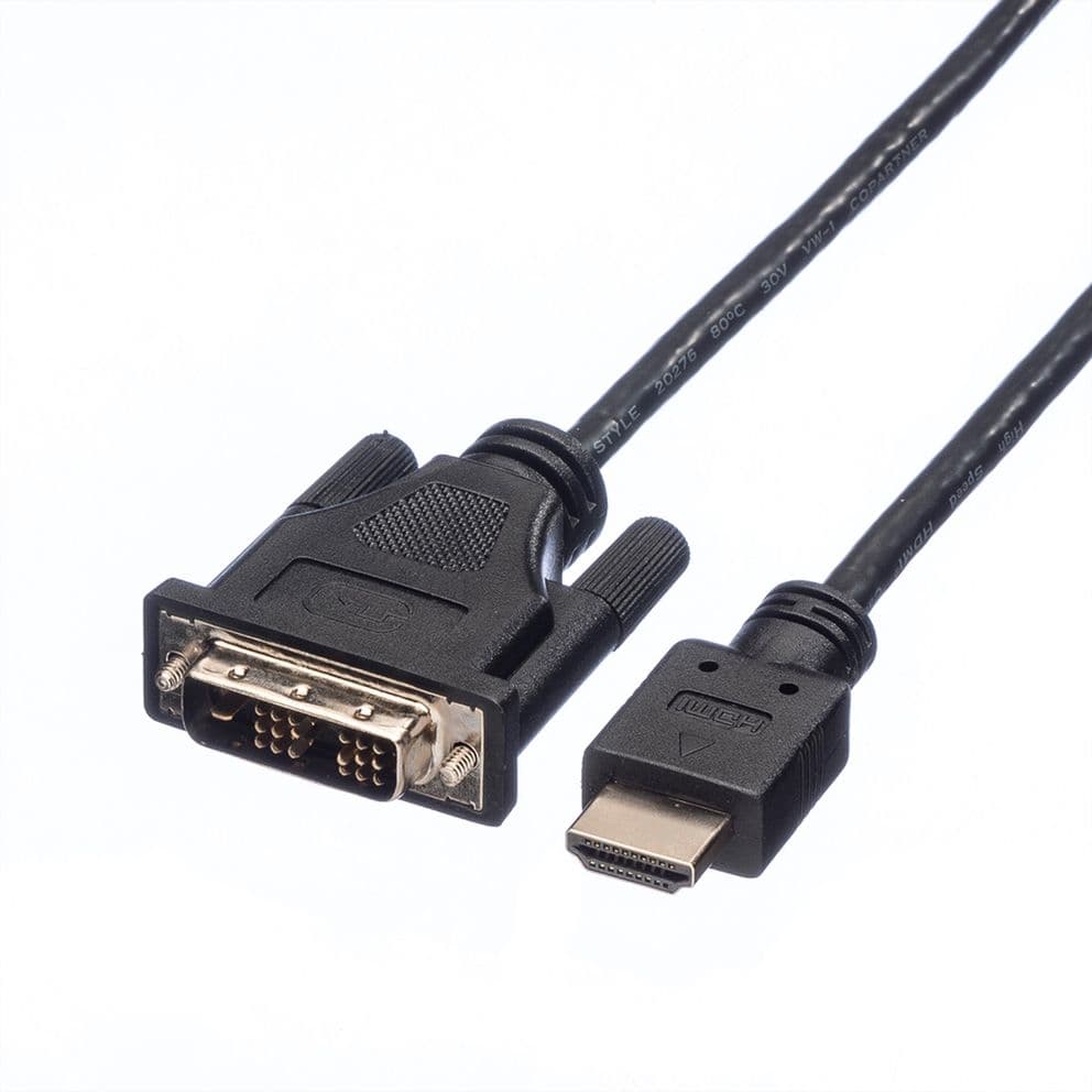 Кабель Roline HDMI M to DVI 18M 10m Black (11.04.5553-5)