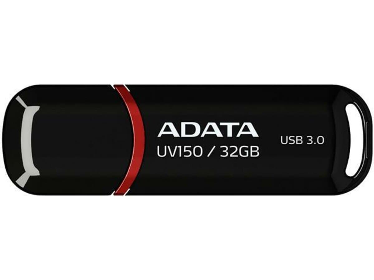 Флеш пам'ять флешка Flash A-DATA UV150 32Gb USB 3.2 Black (AUV150-32G-RBK)