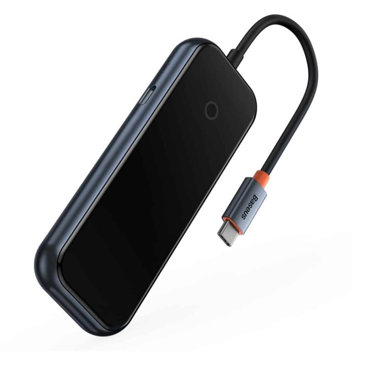 USB-хаб Baseus AcmeJoy 4-Port Type-C HUB Adapter Type-C to USB3.0x3+Type-C PD&amp;Datax1 Black (WKJZ010013)