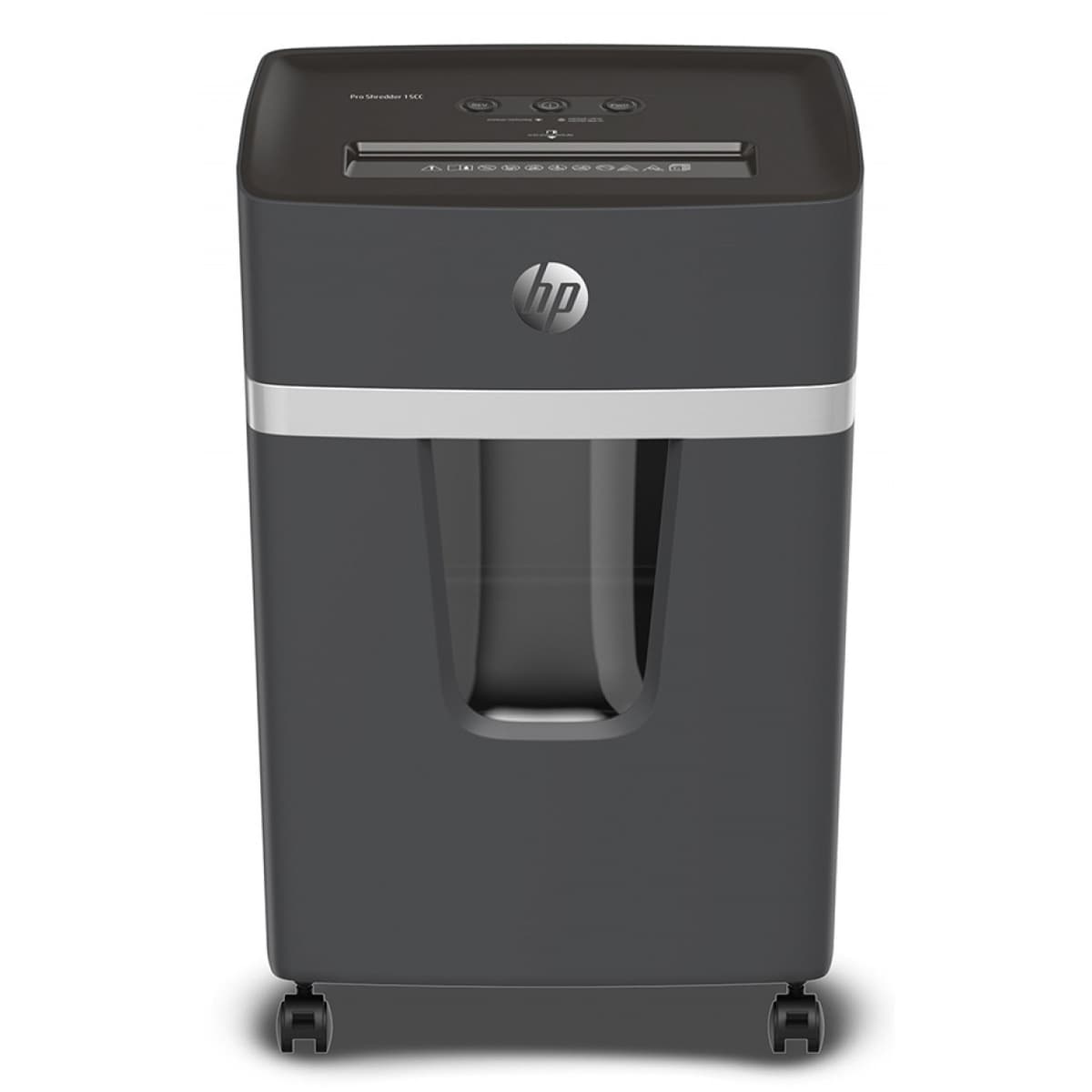 Знищувач документів шредер HP Pro Shredder 15CC A4 80g х 15 аркушів 4*35 20л Black (2811)