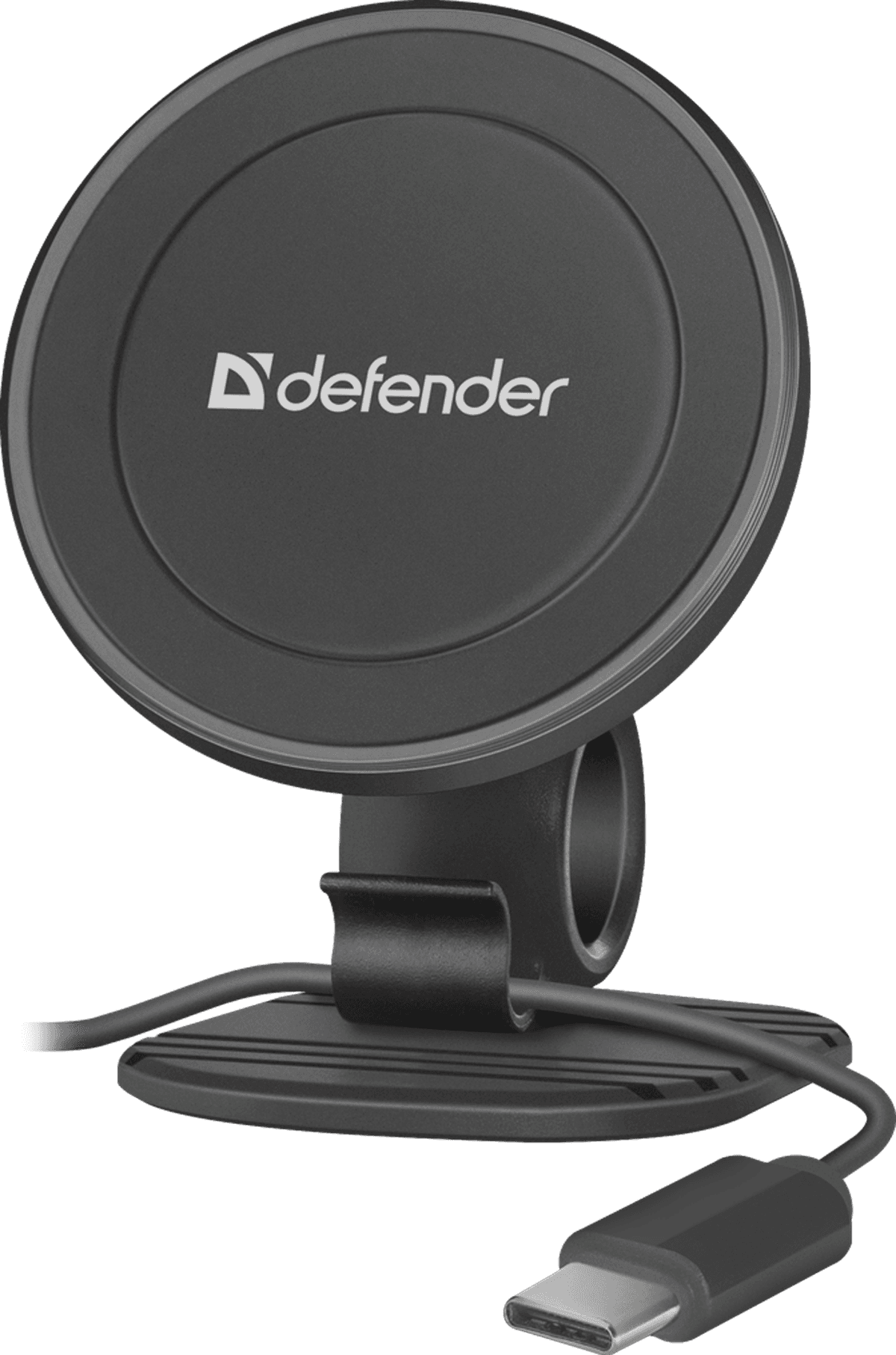 Автомобільне кріплення тримач для смартфона Defender CH-115+ магніт на панель + кабель Black