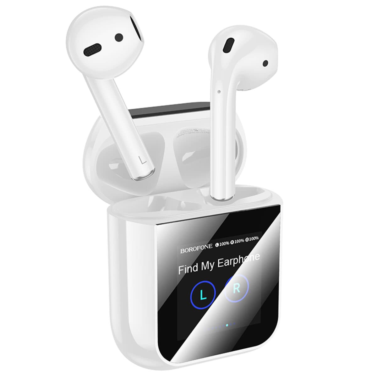 Бездротові навушники BOROFONE BW86 Brocade true wireless BT5.4 headset with touch screen 300mAh White