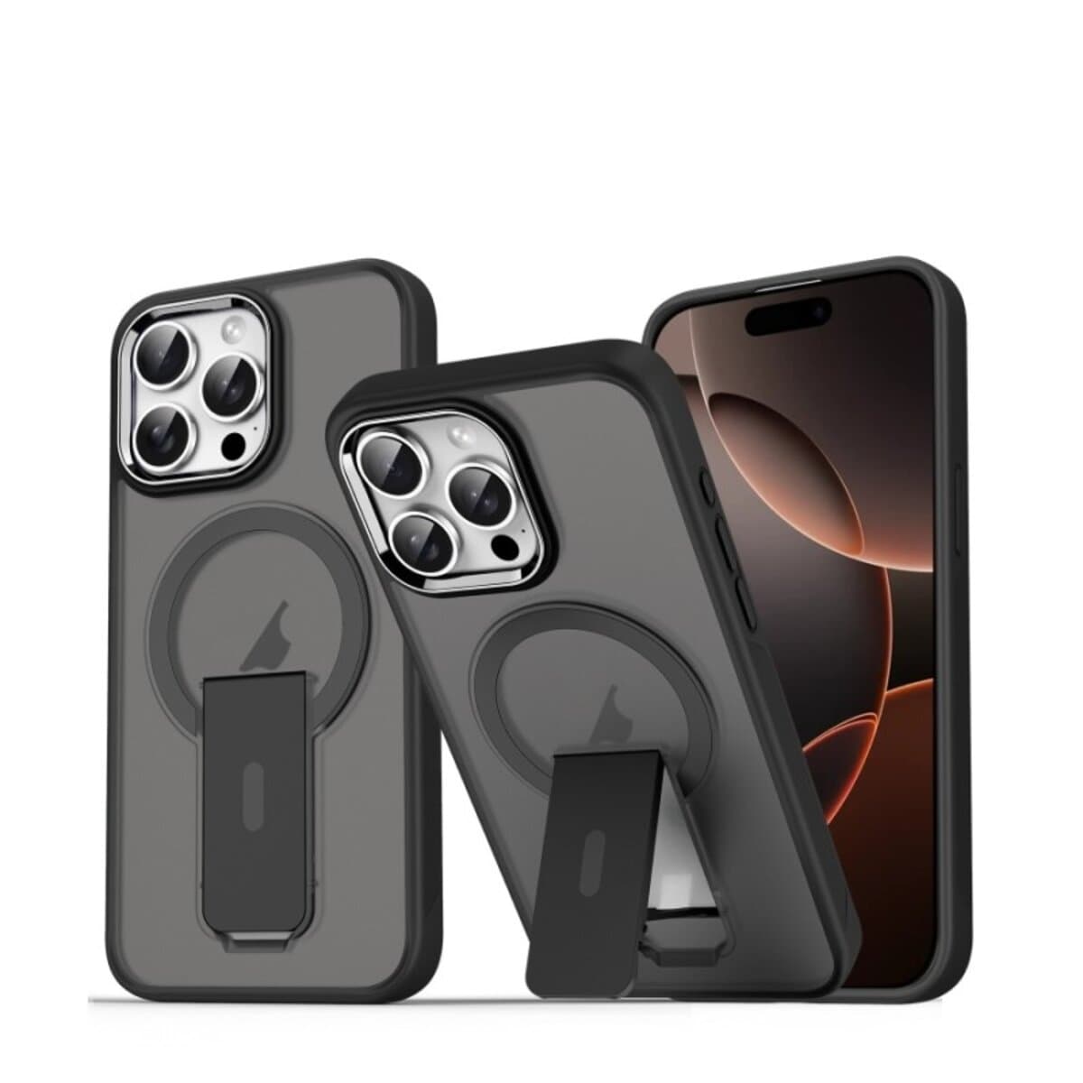Защитный чехол-накладка Cosmic Magnetic Stand для Apple iPhone 16 Pro Max Black (MagStand16PMBlack)