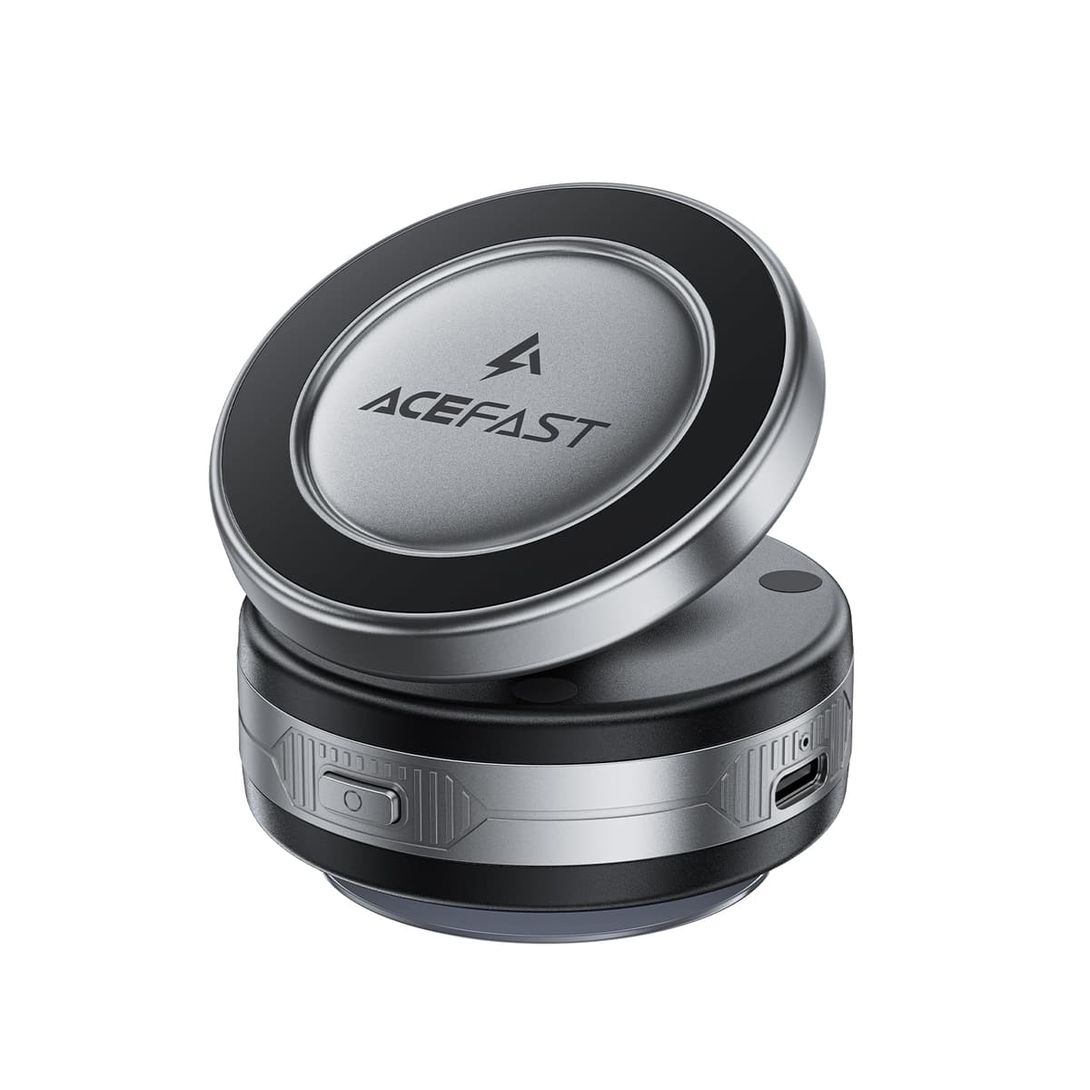 Тримач для телефону автотримач з бездротовою зарядкою ACEFAST E29 Electric Suction cup magnetic wireless charging holder Metal Gray