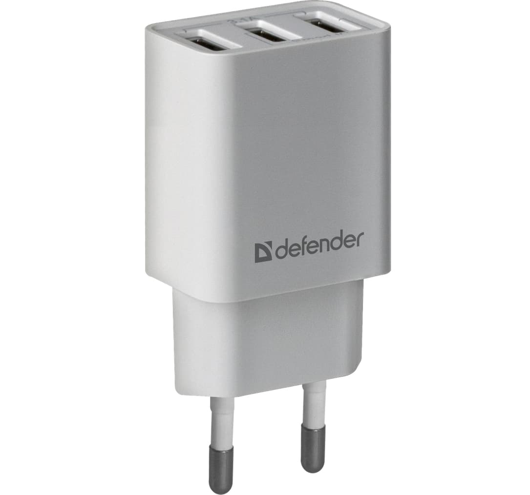 Зарядний пристрій Defender UPA-31 3xUSB-A 3.1A White (83587)