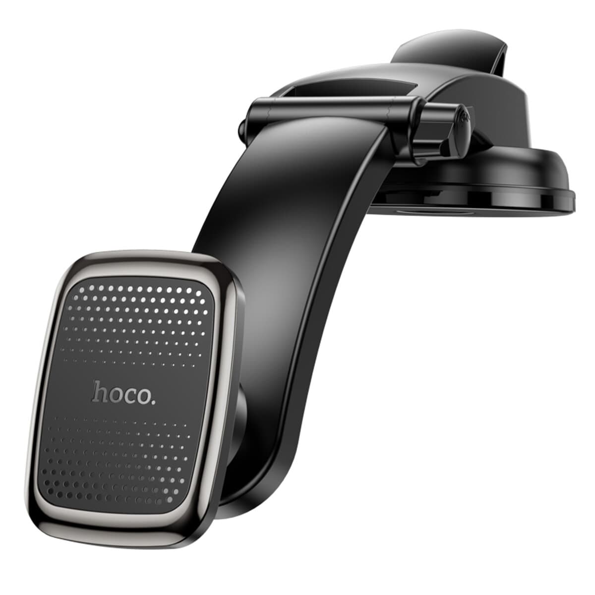 Автомобильный держатель автодержатель HOCO CA107 Center console magnetic car holder Black Metal Gray
