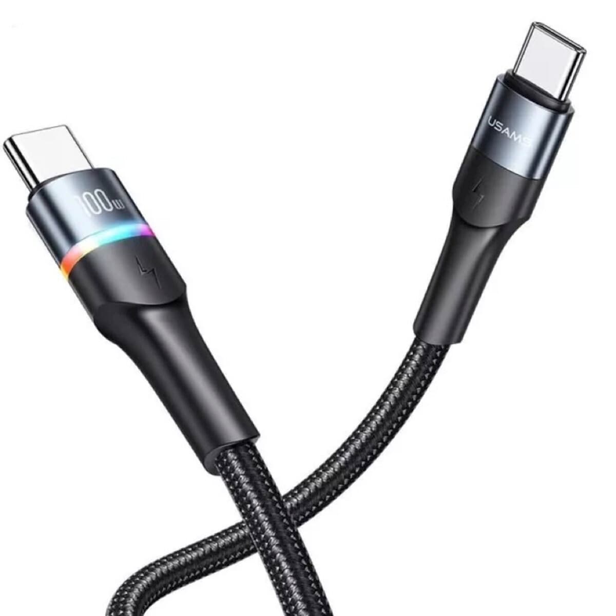 Кабель Usams US-SJ537 U76 Type-C to Type-C PD 100W Fast Charging and Data Cable 1.2m Black (SJ537USB01)
