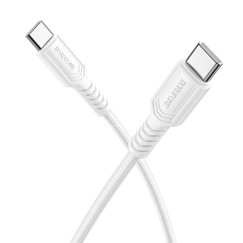 Кабель BOROFONE BX116 Certain 60W 3A 1m charging data cable Type-C to Type-C White