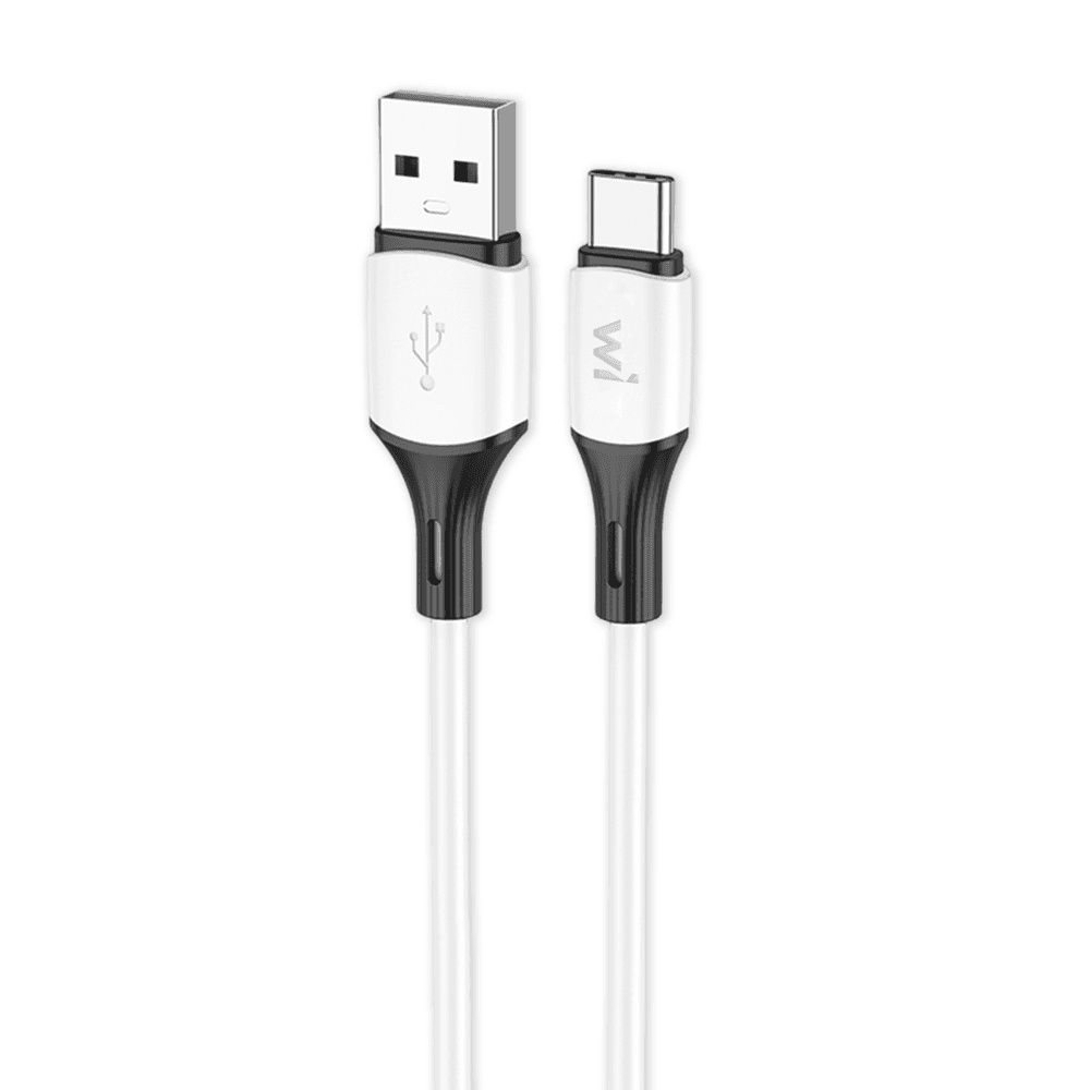 Кабель Wibrand Mamba USB to Type-C silicone charging data cable 1m 3A White (WI.DC/MA1W-UC)