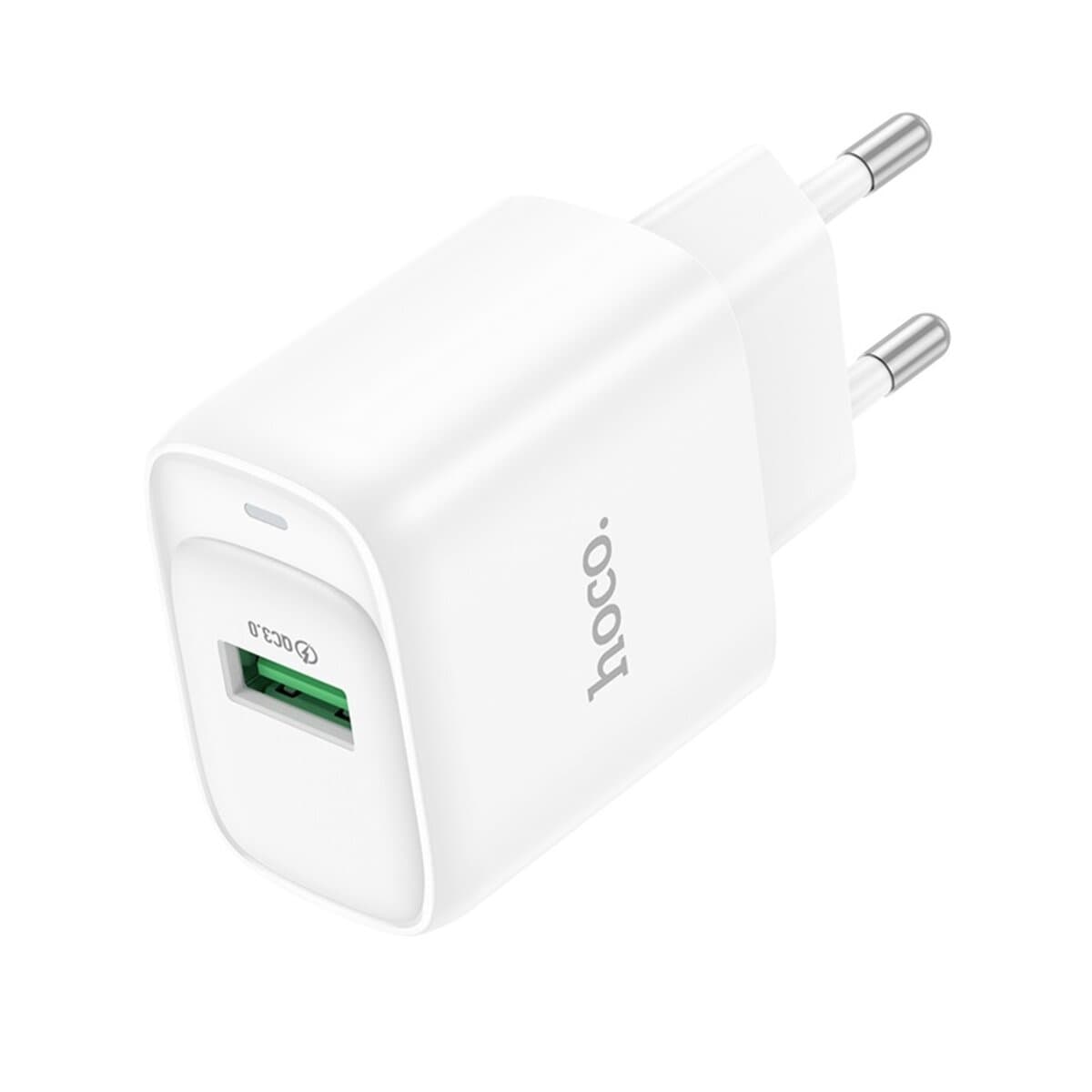 Зарядное устройство HOCO C140A Smart single port QC3.0 charger EU 1xUSB White