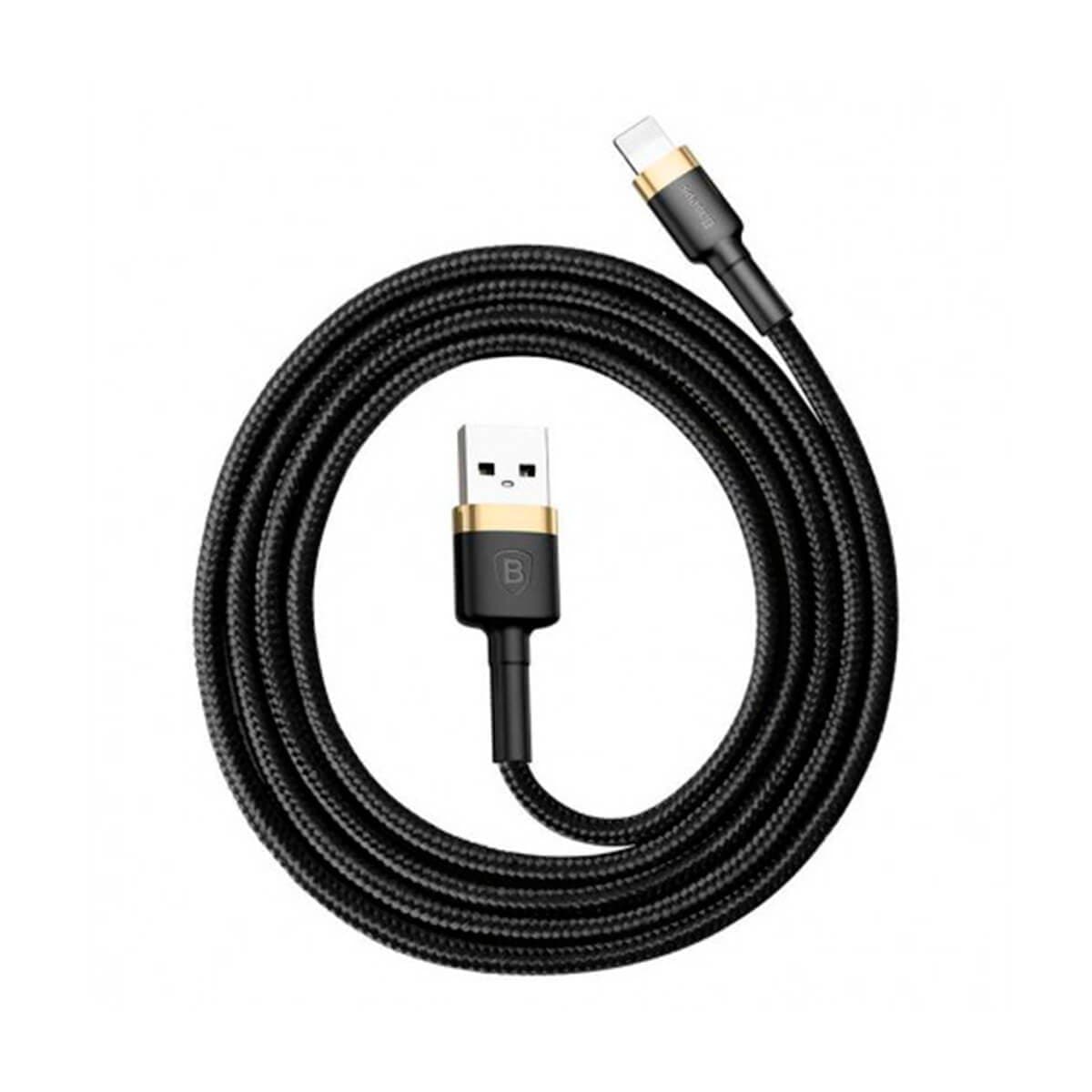 Кабель Baseus Cafule Cable USB to Lightning 1.5A 2m Black-Gold (CALKLF-CV1)