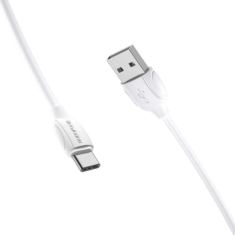 Кабель BOROFONE BX19 USB to Type-C 1.3A 1m PVC TPE connectors White
