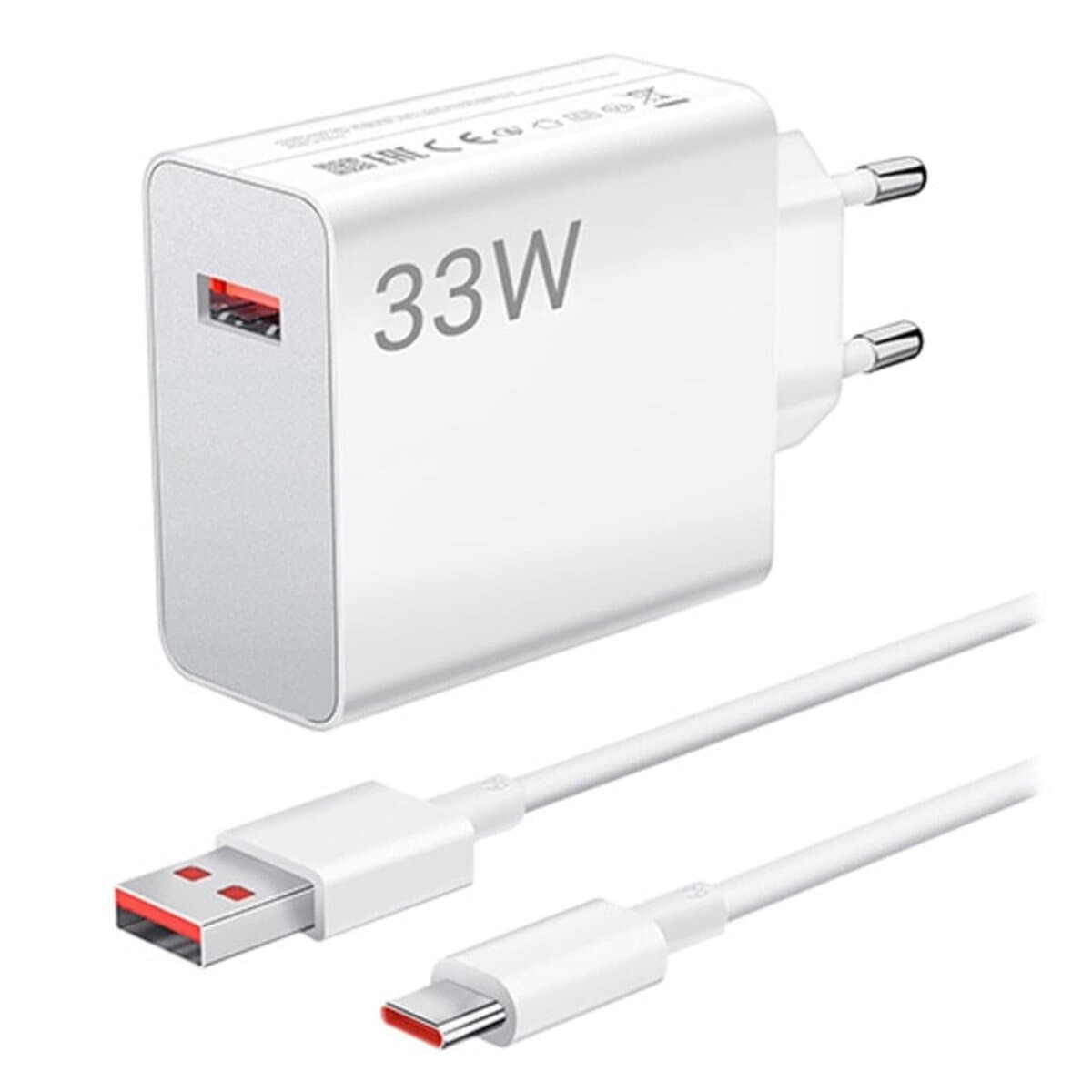 Зарядний пристрій Xiaomi Wall Charger 33W USB to Type-C cable White (BHR9956EU)
