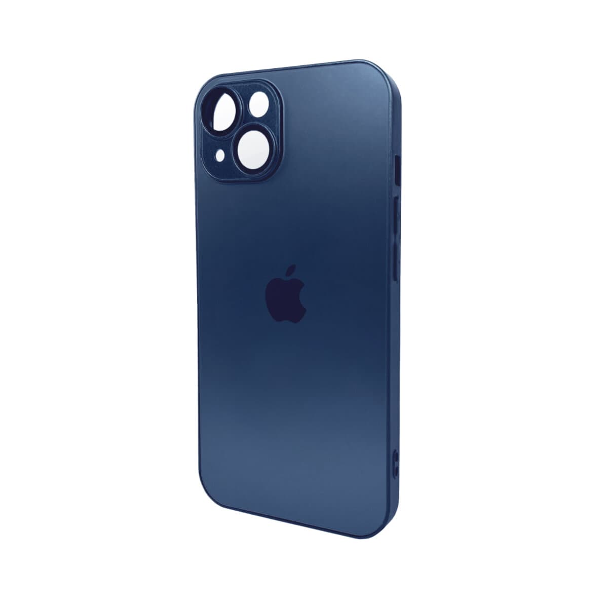 Захисний чохол-накладка AG Glass Matt Frame Color Logo для Apple iPhone 15 Navy Blue (AGMattFrameiP15Blue)