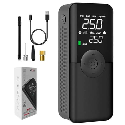 Акумуляторний автомобільний насос компресор Carsun C3106 4000mAh ЖК 10бар Black (725302)