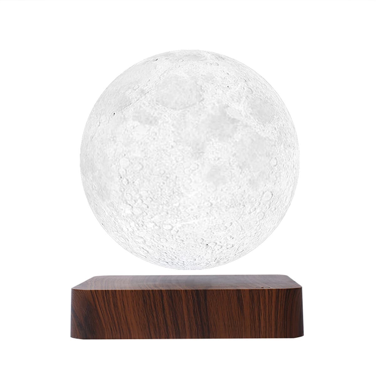 Магнітна левітуюча лампа нічник HCNT Levitating Lamp Moon ABS Dark Wood Grain (SIM10-GW5-M)