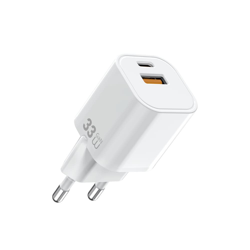 Зарядное устройство WIWU 33W Cube GaN Fast Charger A+C Wi-G017 EU 3A White