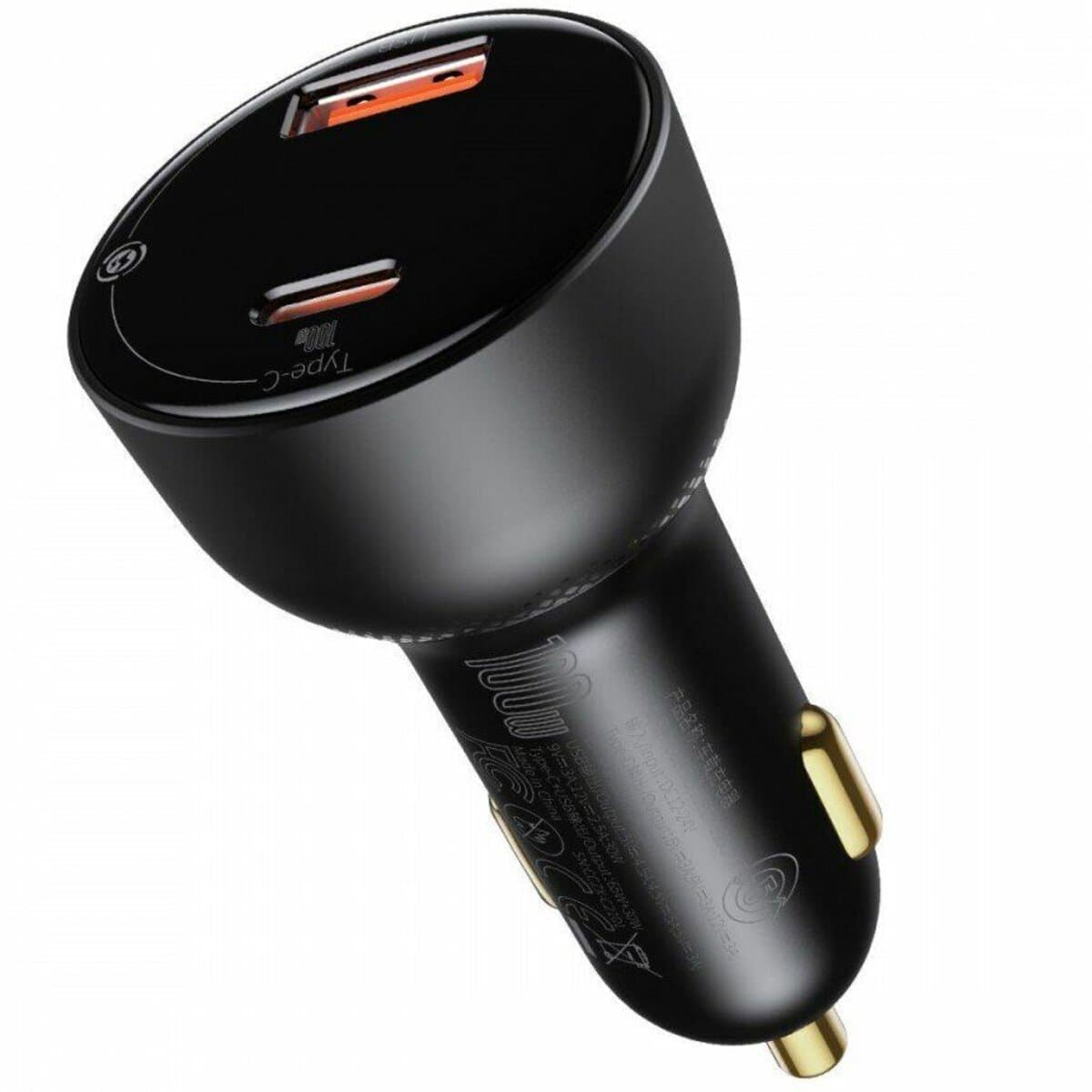 Автомобильное зарядное устройство Baseus Superme Digital Display PPS Dual Quick Charger Car Charger 100W Black (CCZX-01)