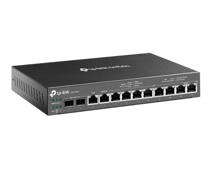 Мультисервісний VPN маршрутизатор TP-LINK ER7212PC 8xGE LAN (8xPoE) 1xGE WAN 1xGE WAN/LAN 2xGE SFP WAN Grey (ER7212PC)