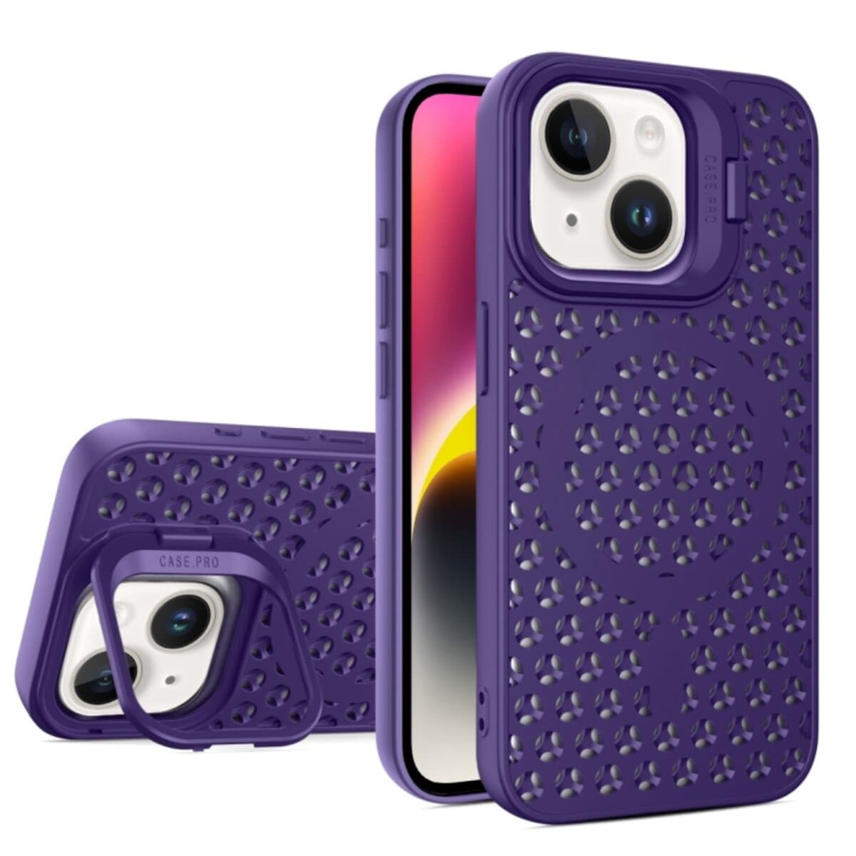 Защитный чехол-накладка Cosmic Grater Stand для Apple iPhone 14 Purple (GRASTiP14Purple)