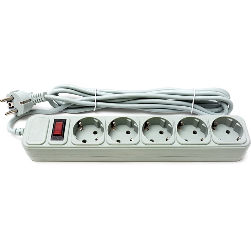 Мережевий фільтр подовжувач Power filtr 3.0м ProLogix PRS-075P5-30G 5 розеток 0.75 Grey