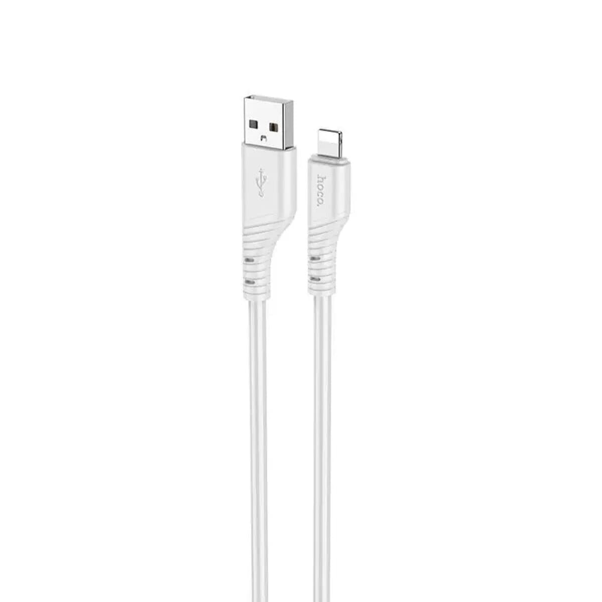 Кабель HOCO X97 Crystal USB to Lightning color silicone charging data cable 1m 2.4A Light Grey