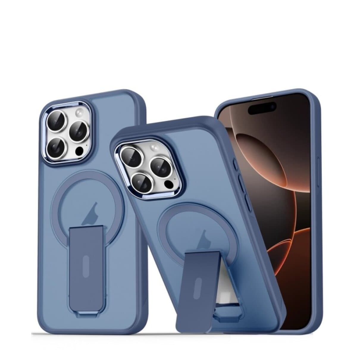 Защитный чехол-накладка Cosmic Magnetic Stand для Apple iPhone 16 Pro Max Blue (MagStand16PMBlue)