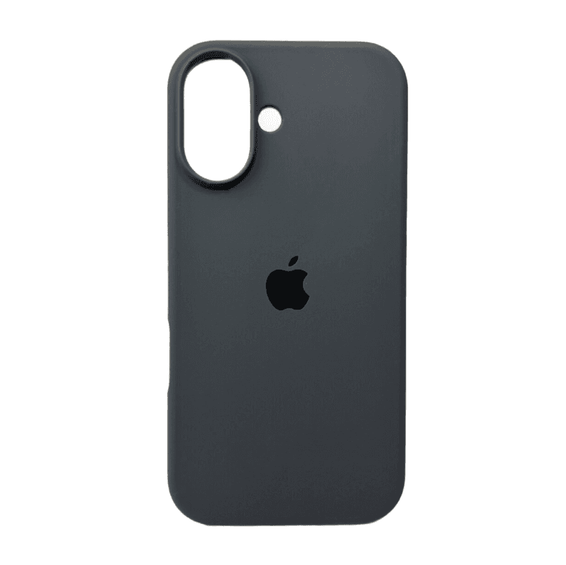 Защитный чехол-накладка Silicone Full Case AA Open Cam для Apple iPhone 16 Dark Grey (FullOpenAAi16-12)
