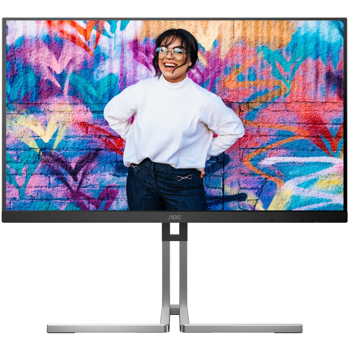 Монітор AOC Q27U3CV 27" IPS QHD HDMI DP USB-C RJ-45 USB-hub HAS Pivot колонки Black (Q27U3CV)