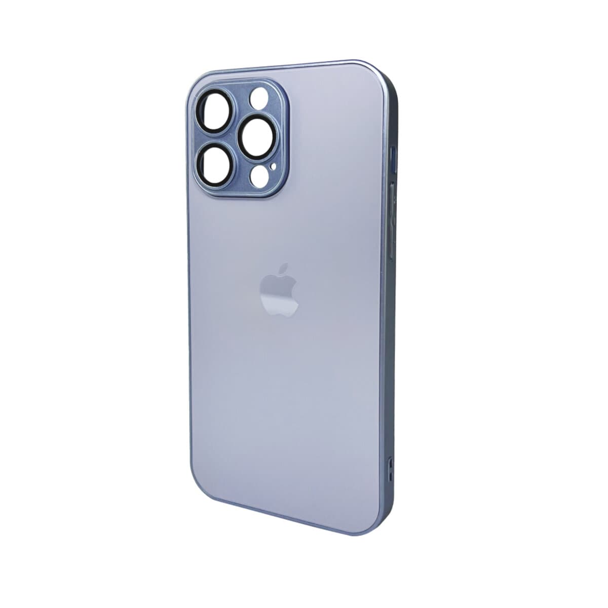 Защитный чехол-накладка AG Glass Matt Frame Color Logo for Apple iPhone 15 Pro Max Sierra Blue (AGMattFrameiP15PMLBlue)