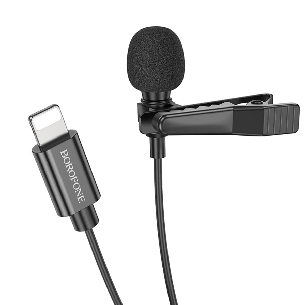 Мікрофон-петличка BOROFONE BFK11 Elegant lavalier Lightning 2м Black