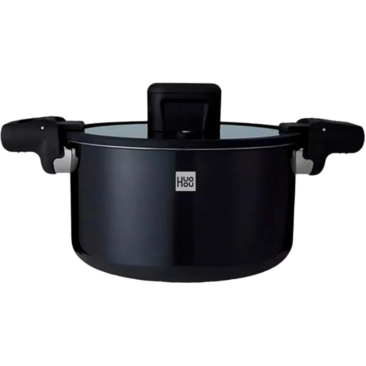 Кастрюля скороварка HuoHou Stainless Steel Enamel Micro Pressure Cooker 6л крышка 24см Black (HU0159)
