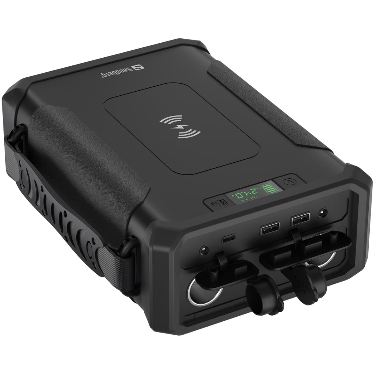 Powerbank павербанк УМБ Sandberg Survivor PD 96000mAh QC3.0 2xUSB 1xType-C 1xDC 2xCigar Lighter Socket Wireless 8in1 Black (420-78)