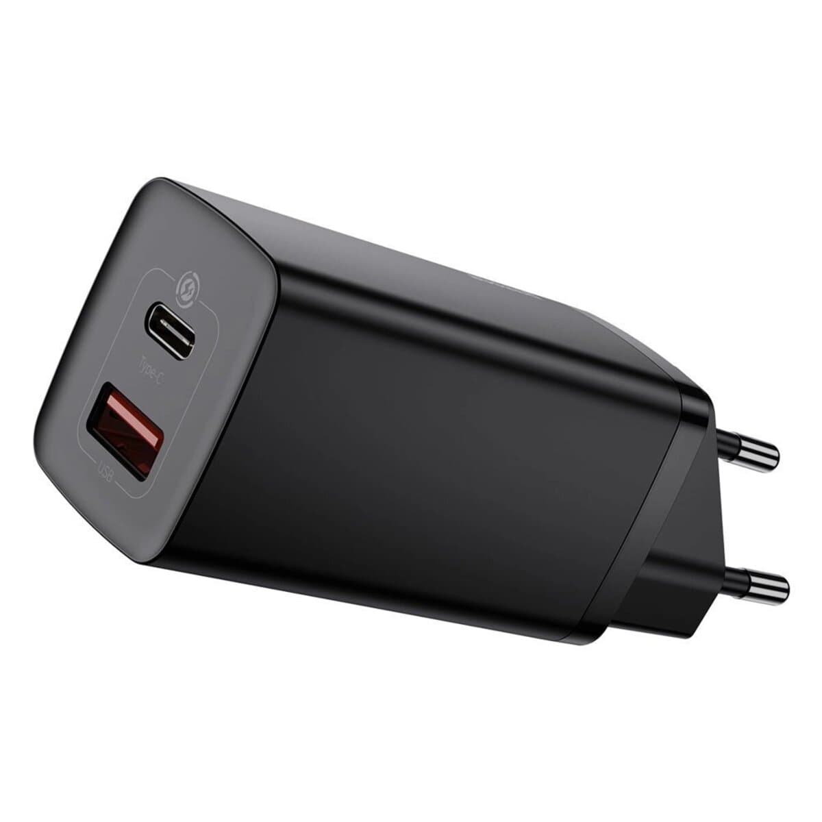 Зарядний пристрій Baseus GaN2 Lite Quick Charger 1xType-C 1xUSB 65W EU Black (CCGAN2L-B01)