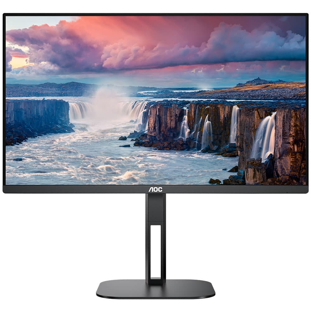 Монітор AOC Q27V5C/BK TFT 27" QHD IPS 75Гц 1 мс HDMI DP USB-C USB-hub HAS Pivot колонки Black (Q27V5C/BK)