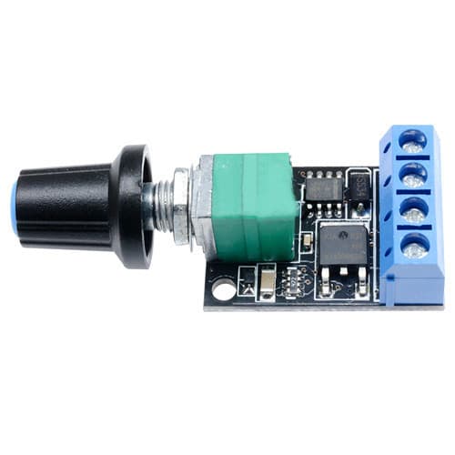 ШИМ регулятор скорости мотора DC 5-16В 10А Mini PWM оборотов 0-99% (285129)