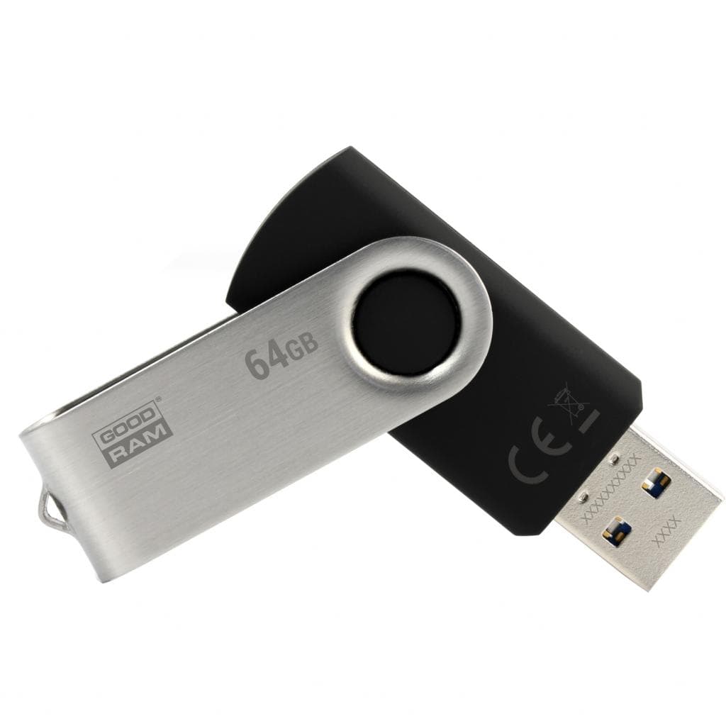 Флеш пам'ять флешка Goodram UTS2 Twister USB Flash 64GB USB 2.0 Black (UTS2-0640K0R11)