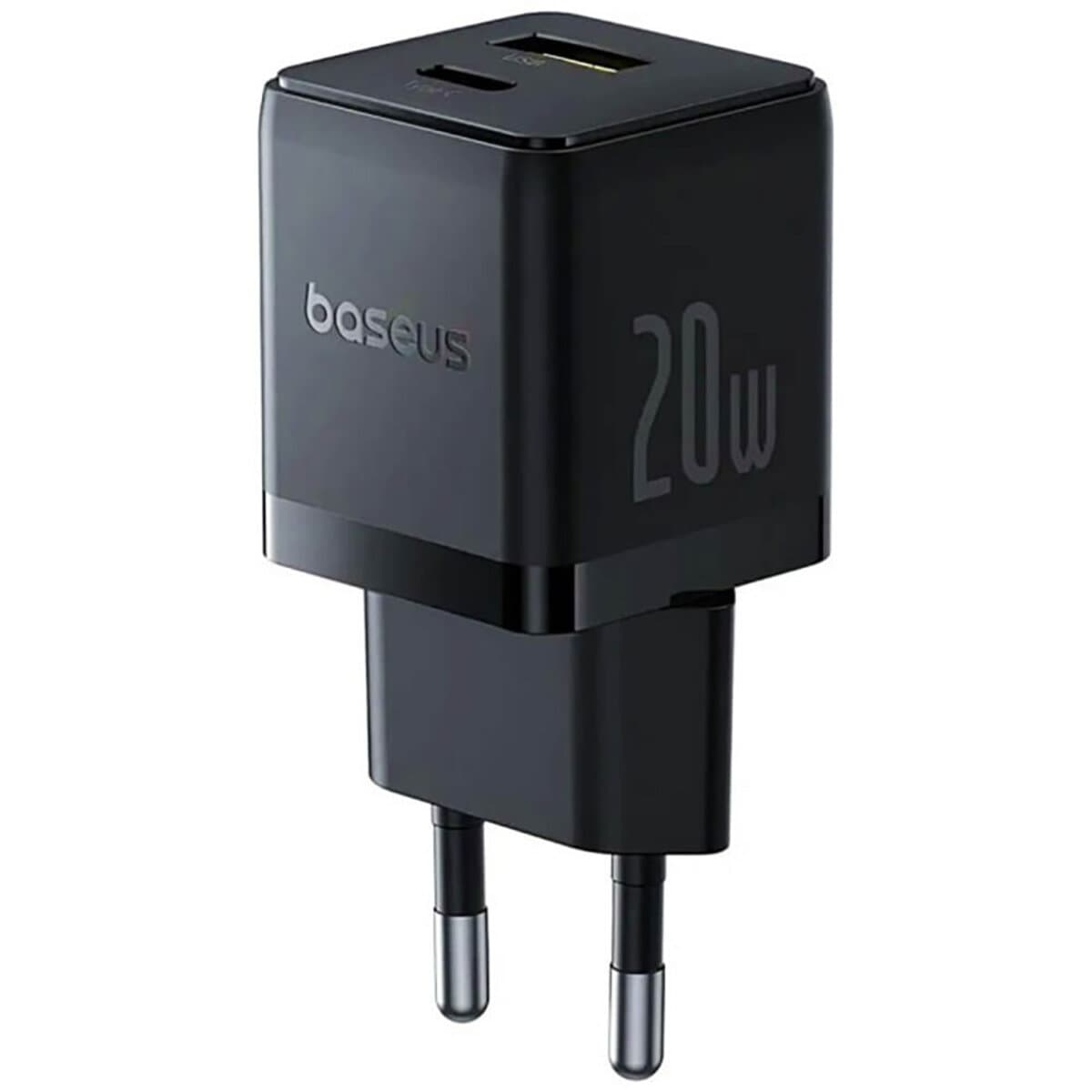 Зарядное устройство Baseus Palm Fast Charger 1xType-C 1xUSB 20W EU Black (P10111608113-00)