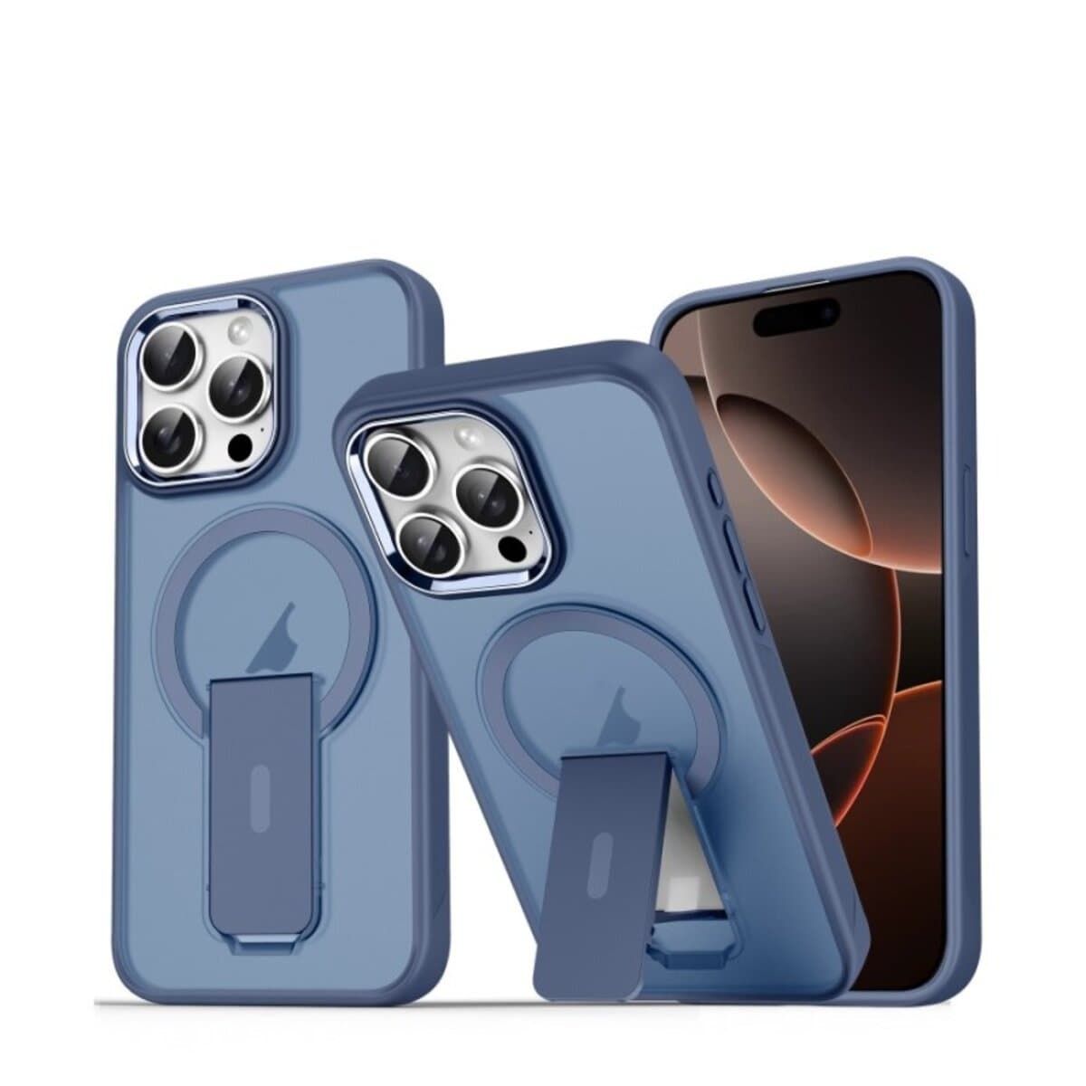 Защитный чехол-накладка Cosmic Magnetic Stand для Apple iPhone 16 Pro Blue (MagStand16PBlue)
