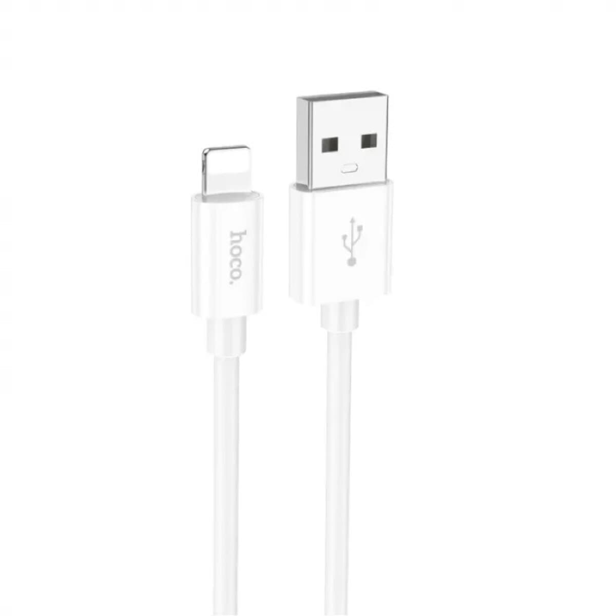 Кабель HOCO X87 Magic silicone charging data cable USB to Lightning 2.4A 1m White