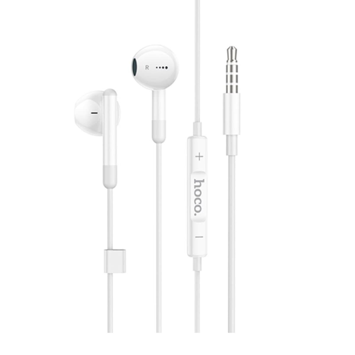 Дротові навушники HOCO M93 wire control earphones with microphone 3.5мм 1.2м White