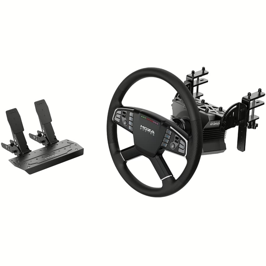 Ігрове кермо з педалями MOZA Racing R5 Trucking Bundle для PC 14кн педалі SR-PLite кермо TSW Black (RS071_Moza)