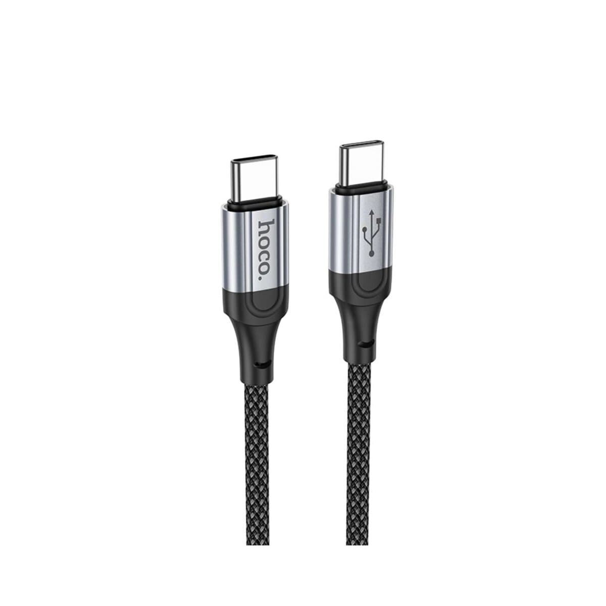 Кабель HOCO X102 Type-C to Type-C 3A 1м nylon aluminum connectors Black