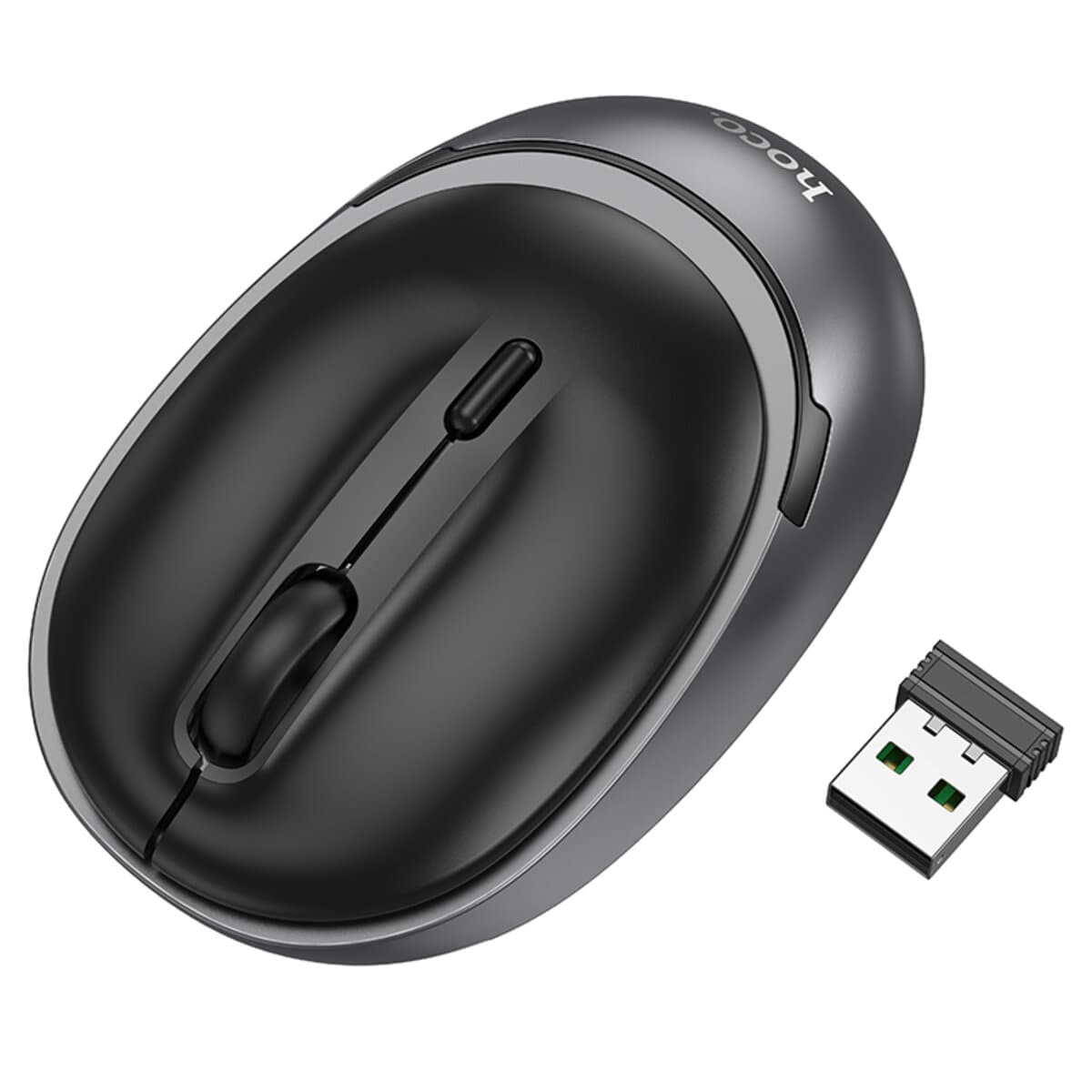Беспроводная мышка HOCO GM34 Nuevo dual-mode business wireless mouse 1600dpi Metal Grey