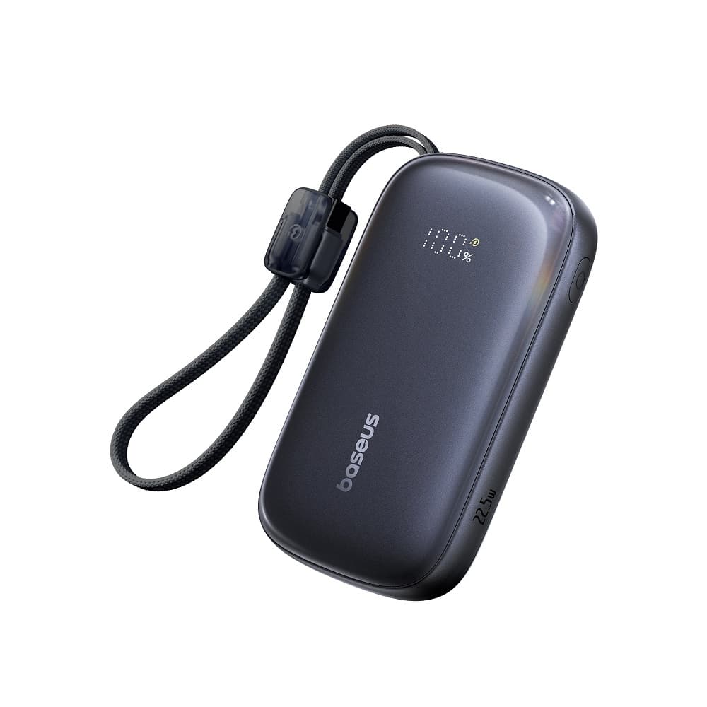 Powerbank павербанк УМБ Baseus EnerFill FC21 Qpow 3 Ultra Digital Display with Detachable Cable 20000mAh 22.5W Black (E0027M00)