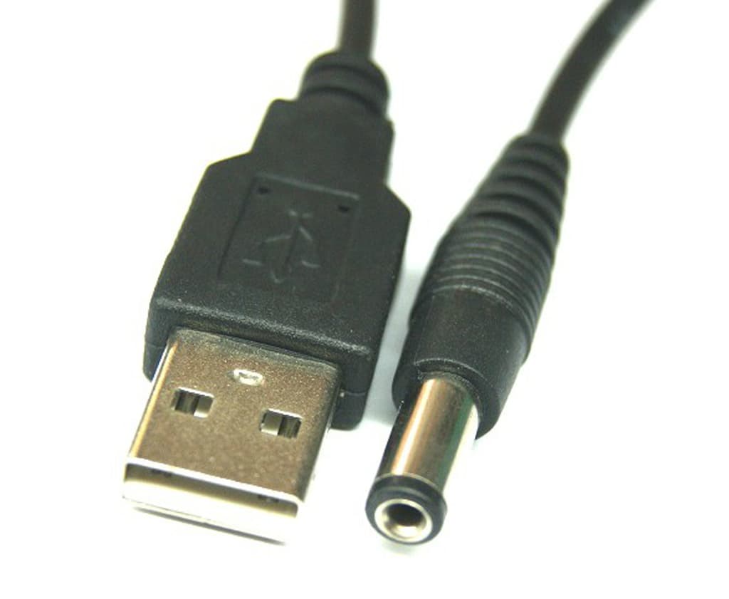 Кабель живлення USB AM to DC 5мм 0.8м Black (B00315)