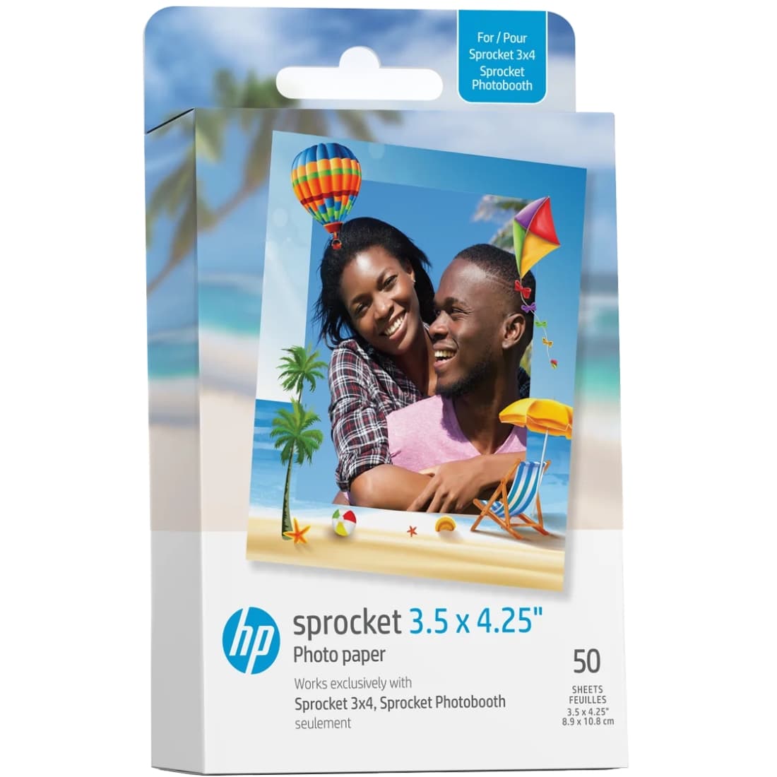 Фотопапір HP Sprocket Zink 3.5x4.25'' глянцевий самоклейний 50 шт (HPIZ3X450)