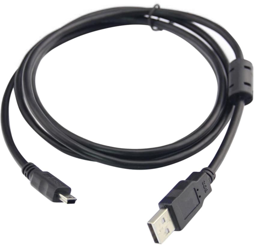 Кабель USB AM to Mini-USB BM 5pin з феритом 1.8 м Black (S0397)
