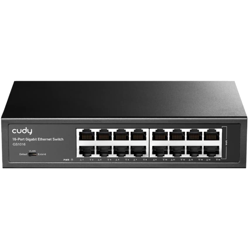 Комутатор Cudy GS1016 16-Port Gigabit Metal Switch Black (GS1016_EU_V3.0)