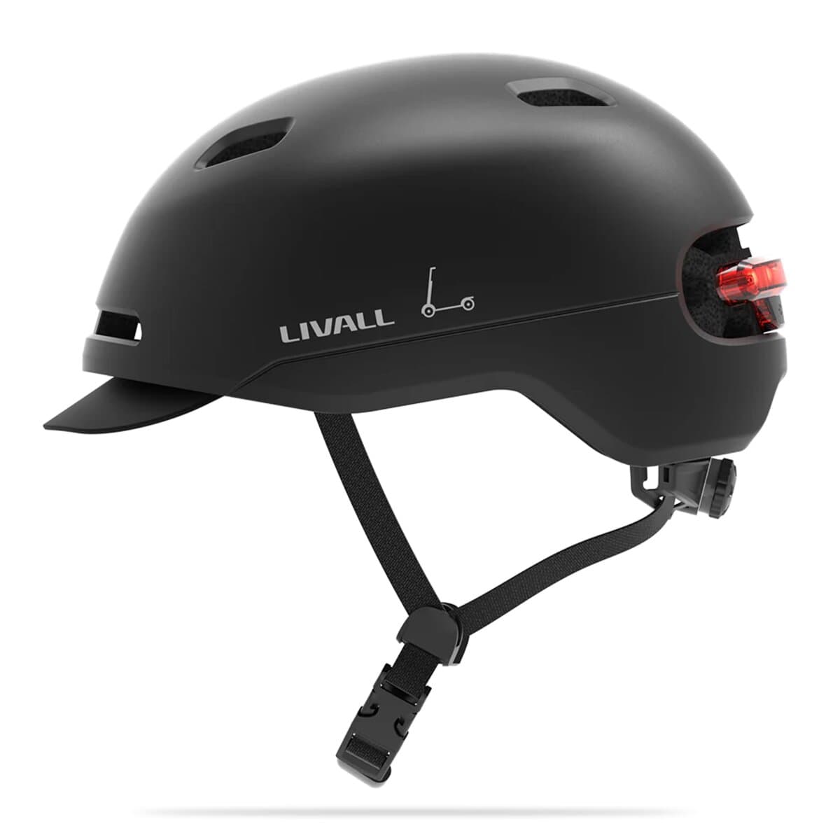 Захисний велосипедний шолом Livall C21 L 57-61см сигнал стопів Midnight Black (LIV-000C21-5341)